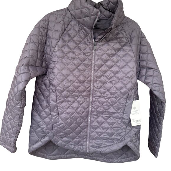 Athleta Whisper Featherless Quilted Jacket Medium Purple Nylon Repellent Violet - Picture 6 of 10